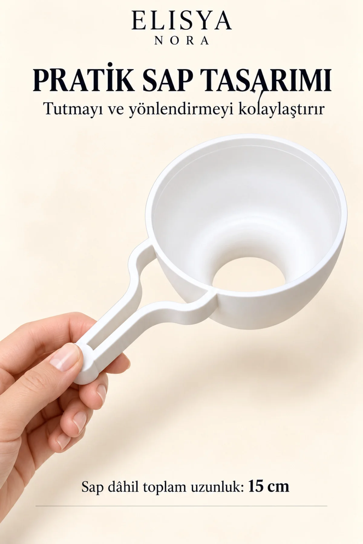 Geniş Ağızlı Saplı Kavanoz Hunisi – 9 cm Üst Çap, 5 cm Alt Çap - Görsel 4