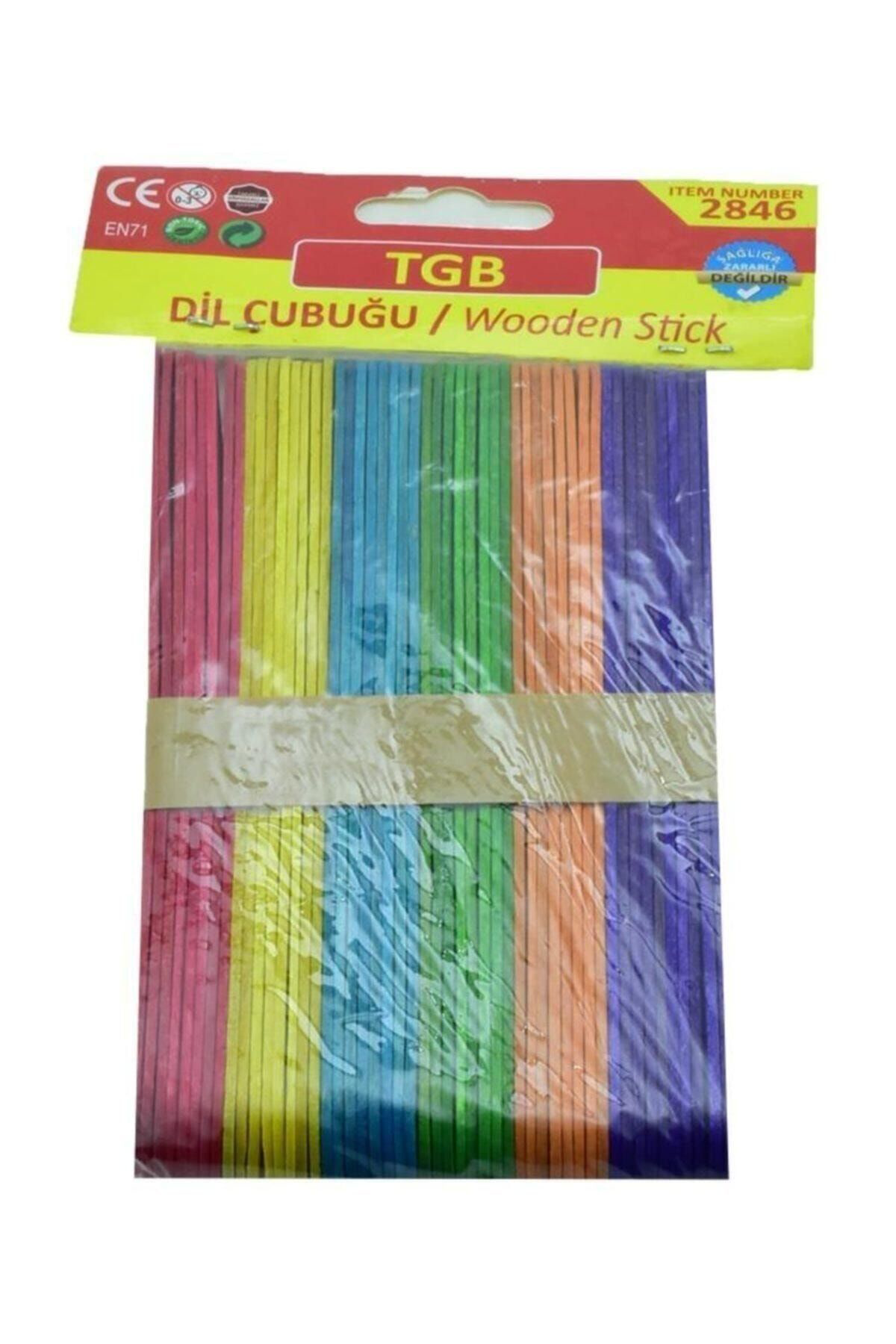 Tgb Geniş Dil Çubuğu Renkli 50 Adet