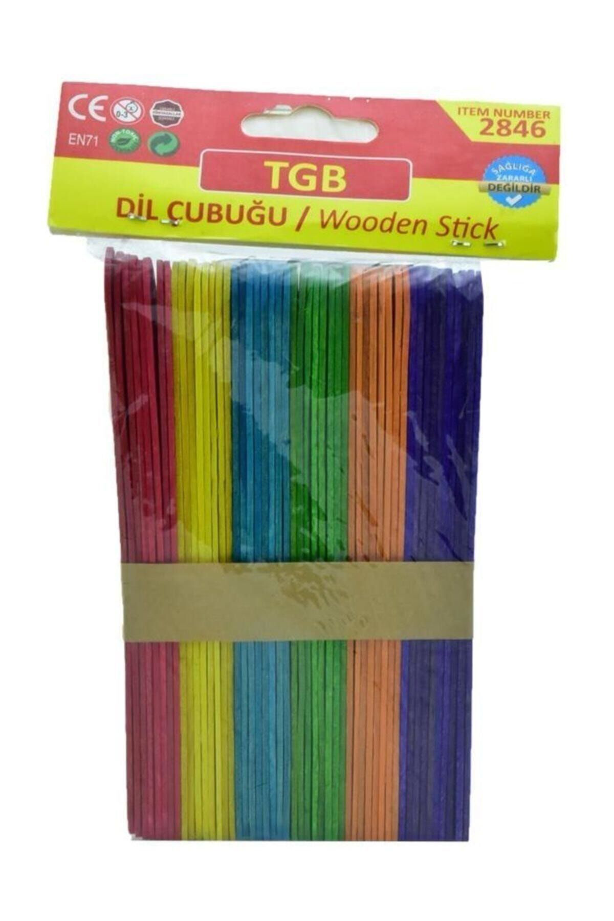 Tgb Geniş Dil Çubuğu Renkli 50 Adet