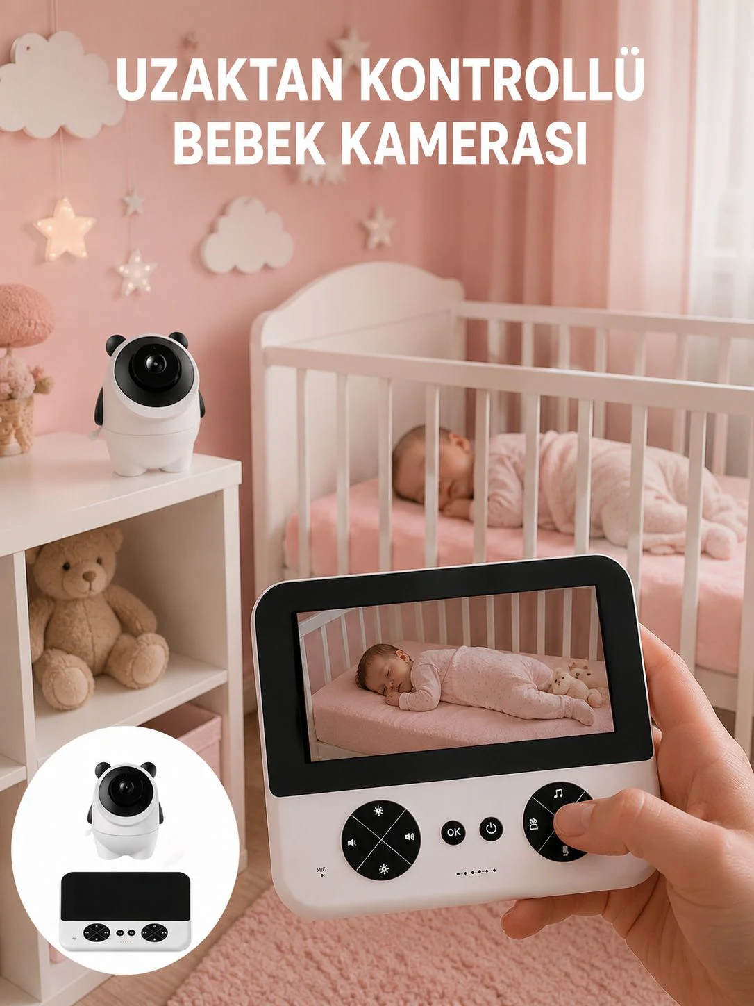 Geniş Ekranlı Bebek Monitörü Ağlama Algılama Özellikli Yeni Nesil Fiyatı, Yorumları ve Özellikleri