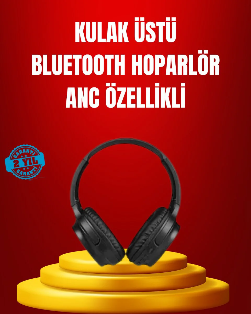 Geniş Frekans Aralıklı Bluetooth Kulak Üstü Kulaklık - 18 Saat Kesintisiz Ses, USB‑C Hızlı Şarj