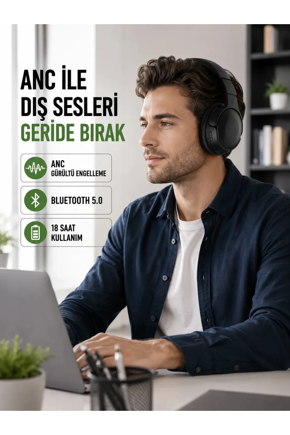 Geniş Frekans Aralıklı Bluetooth Kulak Üstü Kulaklık Geniş Frekans Aralıklı Bluetooth Kulak Üstü Kulaklık