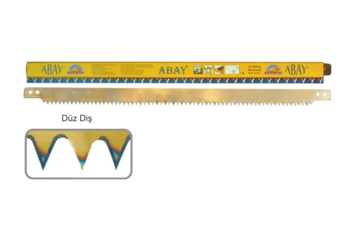 Geniş Kolastar Testere Ağzı - Düz Diş 60 Cm