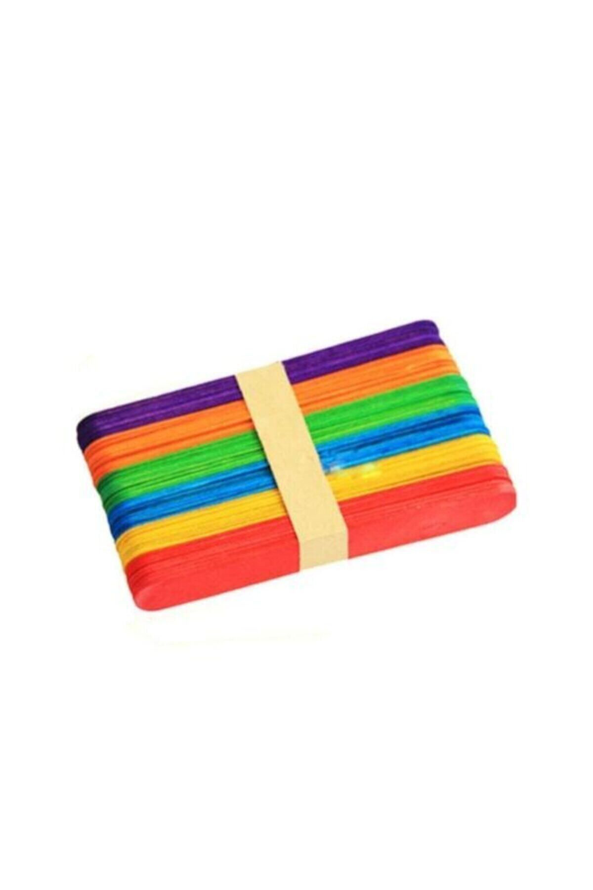 Joy And Toys Geniş Renkli Ahşap Çubuk 50 Li 3 Paket Dil Çubuğu Abeslang 150 Ad