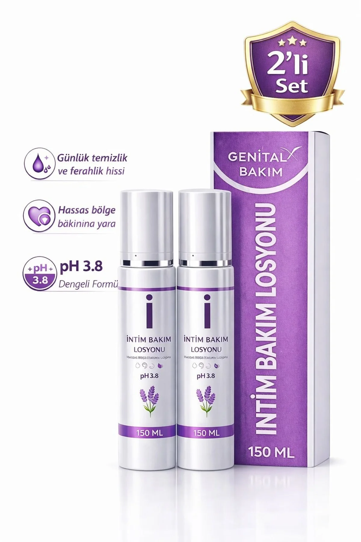Genital Bölge, Akıntı, ve Koku Gidermeye Yardımcı Losyon (150ml x