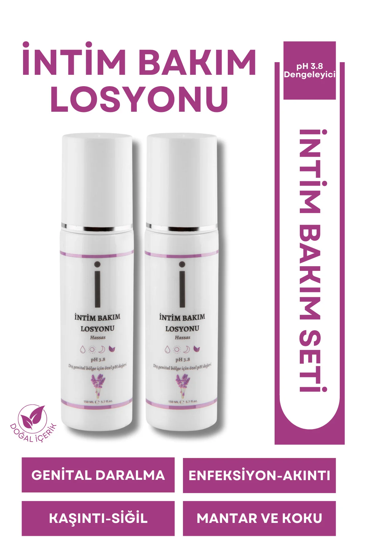 Genital Bölge, Akıntı, ve Koku Gidermeye Yardımcı Losyon (150ml x