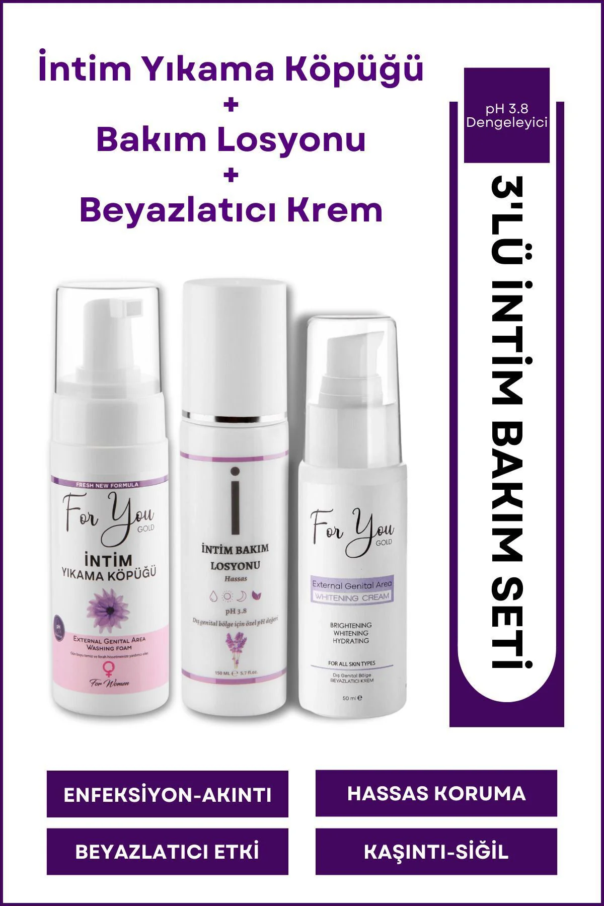 Genital Bölge Bakım Set - İntim Losyon + Günlük Yıkama + Genital 