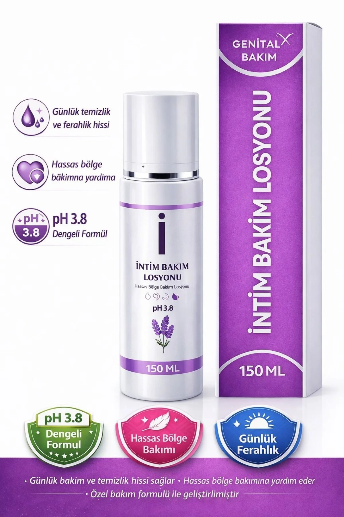 Genital Bölge Bakım Set - İntim Losyon + Günlük Yıkama + Genital 