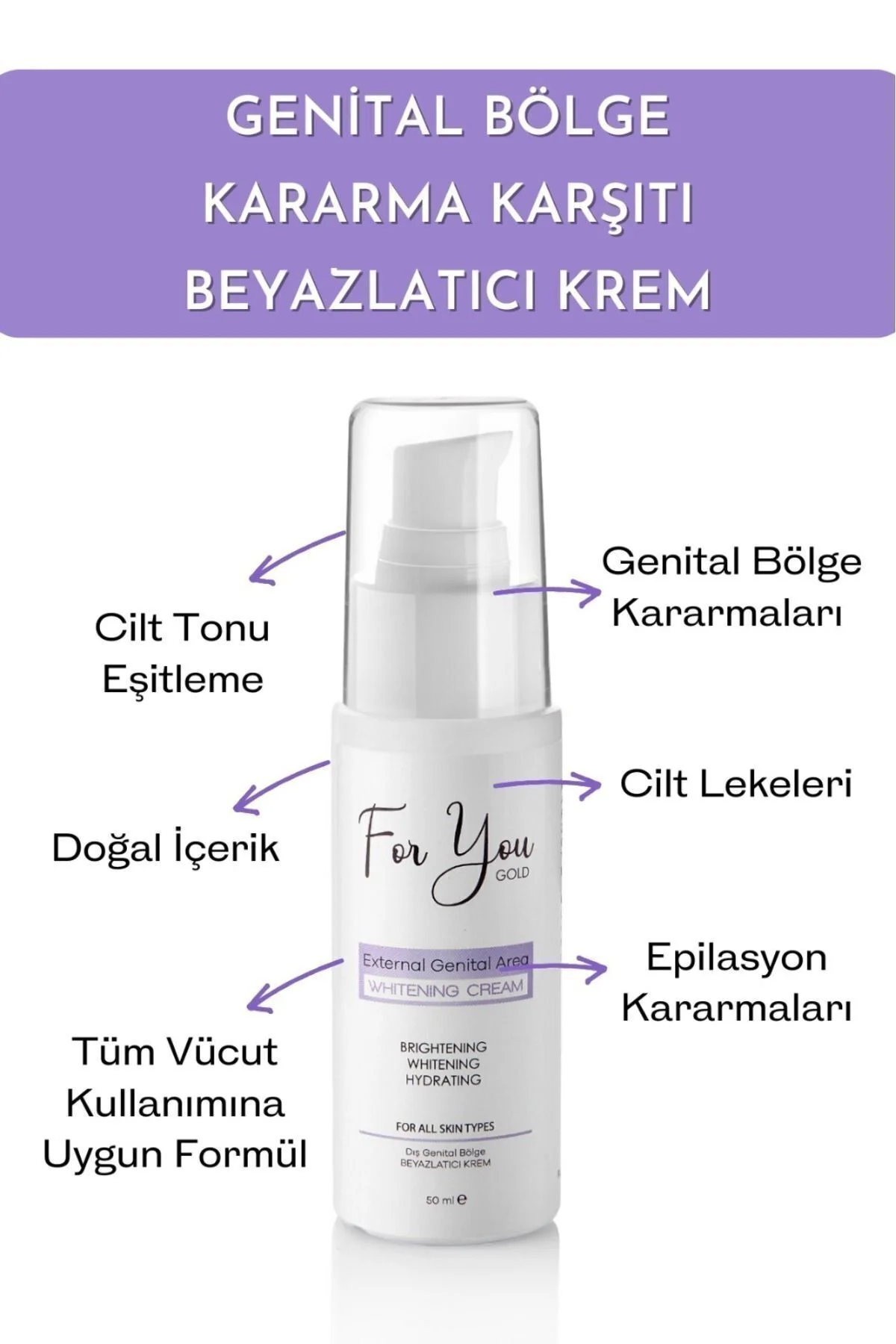 Genital Bölge Kararma Karşıtı(Koltuk altı,Diz,Dirsek ve Dış Genit