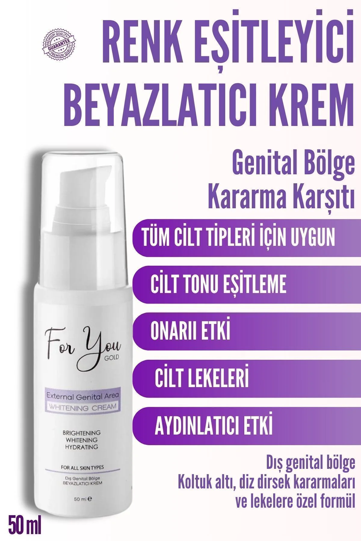 Genital Bölge Kararma Karşıtı(Koltuk altı,Diz,Dirsek ve Dış Genit