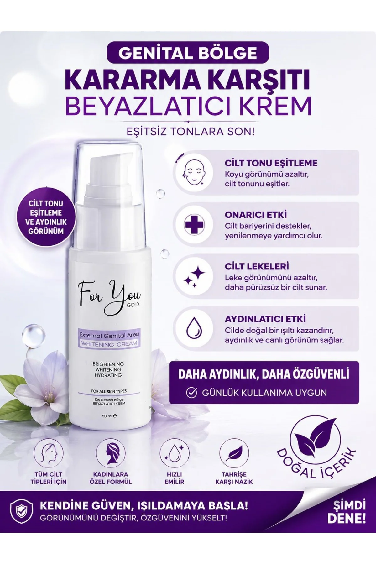 Genital Bölge Kararma Karşıtı(Koltuk altı,Diz,Dirsek ve Dış Genit