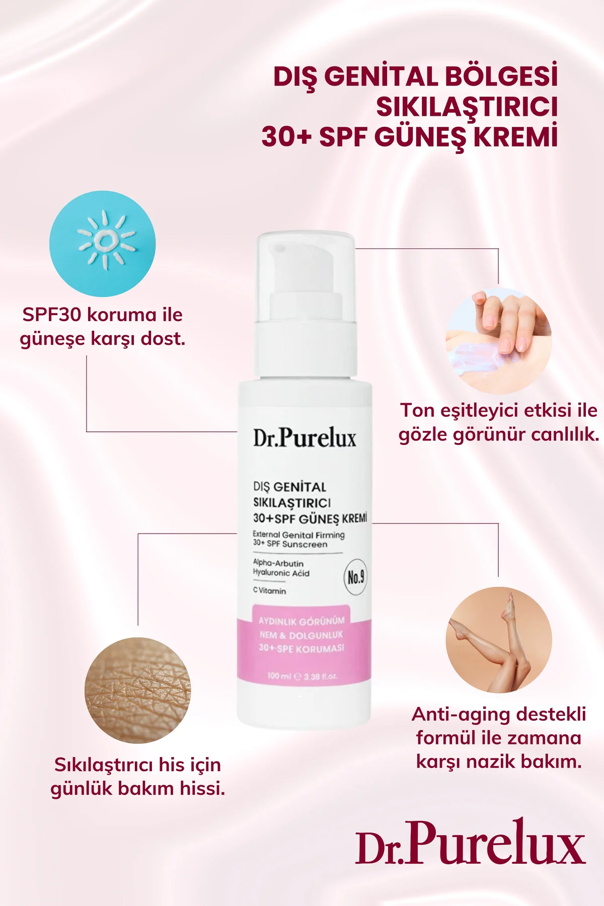 Genital Bölge Sıkılaştırıcı, Anti-Aging 30 +Spf Güneş Bakım Kremi