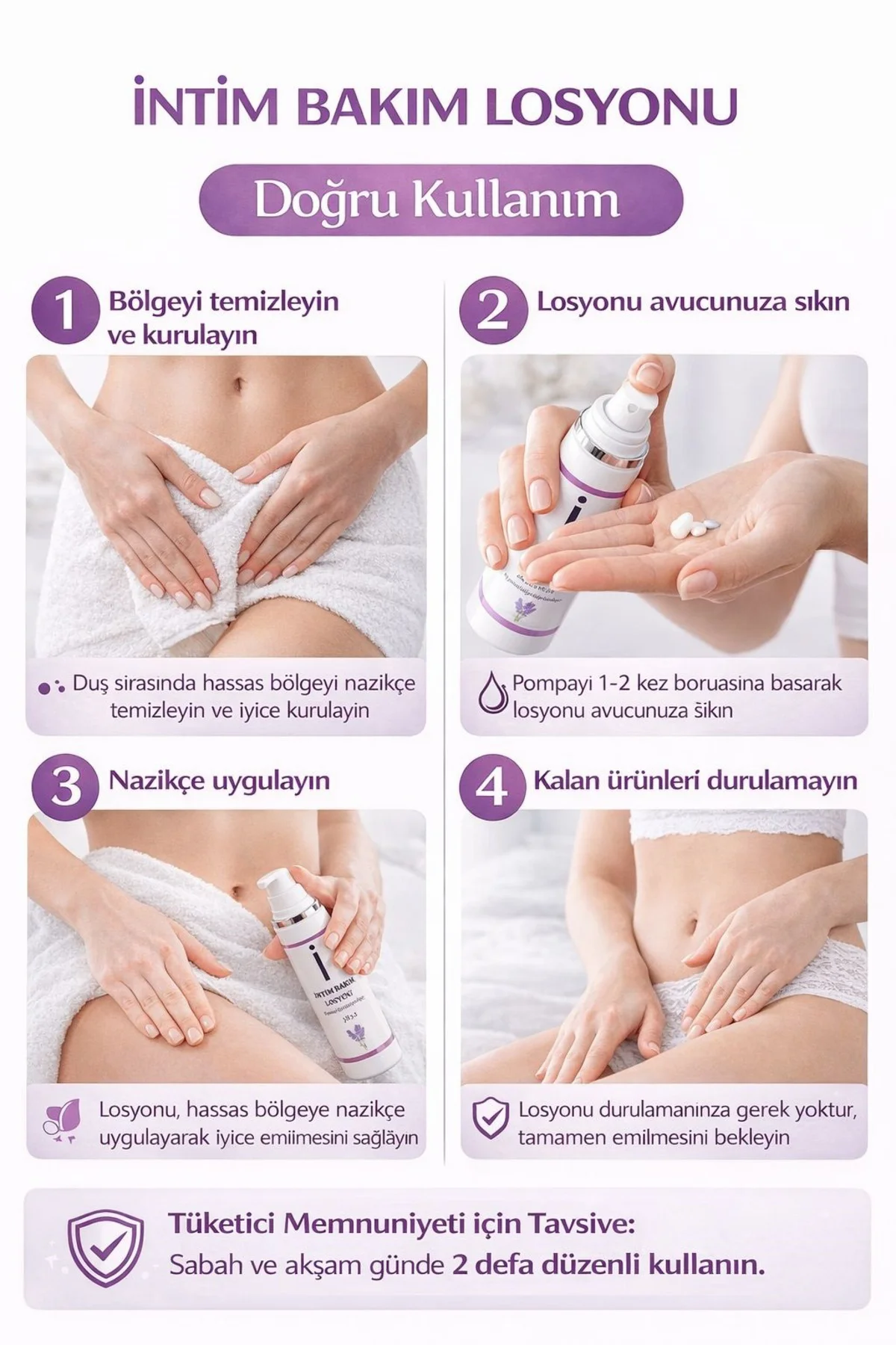 Genital Bölge Temizleyici Yıkama Köpük Ve Intim Bakım Losyonu Set