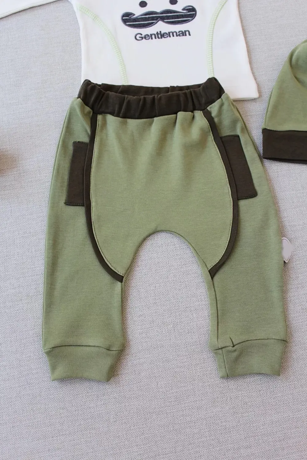 Gentleman Erkek Nakışlı Şapkalı Uzun Kollu Sweat 3lü Erkek Bebek