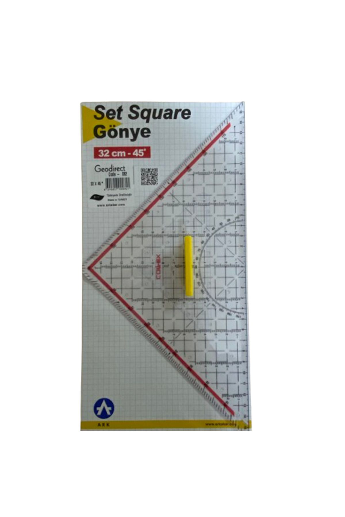 Elegantshop Geoder Cetvel Çok Fonksiyonlu Üçgen Cetvel 32 Cm 082