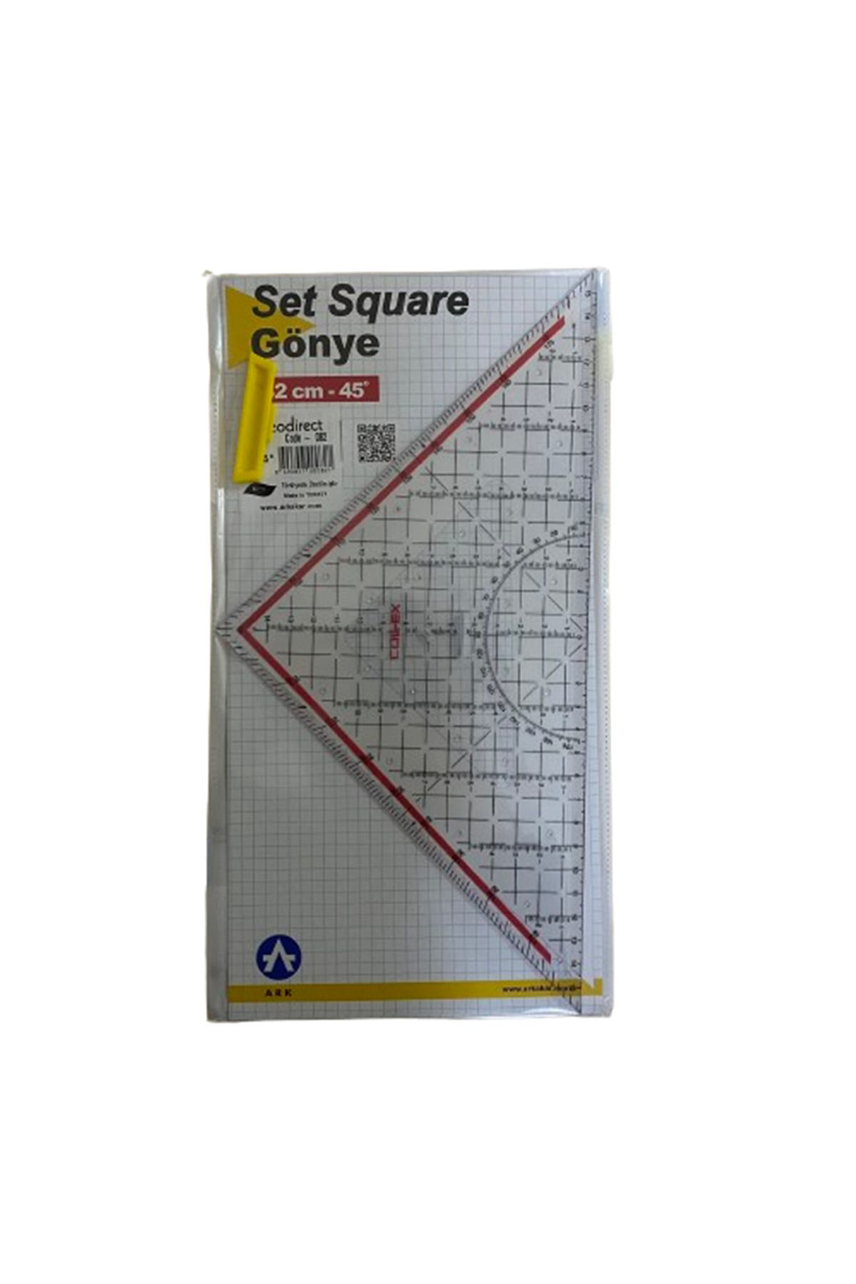 Elegantshop Geoder Cetvel Çok Fonksiyonlu Üçgen Cetvel 32 Cm 082