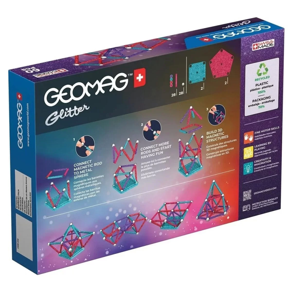 Geomag Glitter Manyetik Zeka Oyunu 60 Parça Geomag Glitter Manyetik Zeka Oyunu 60 Parça