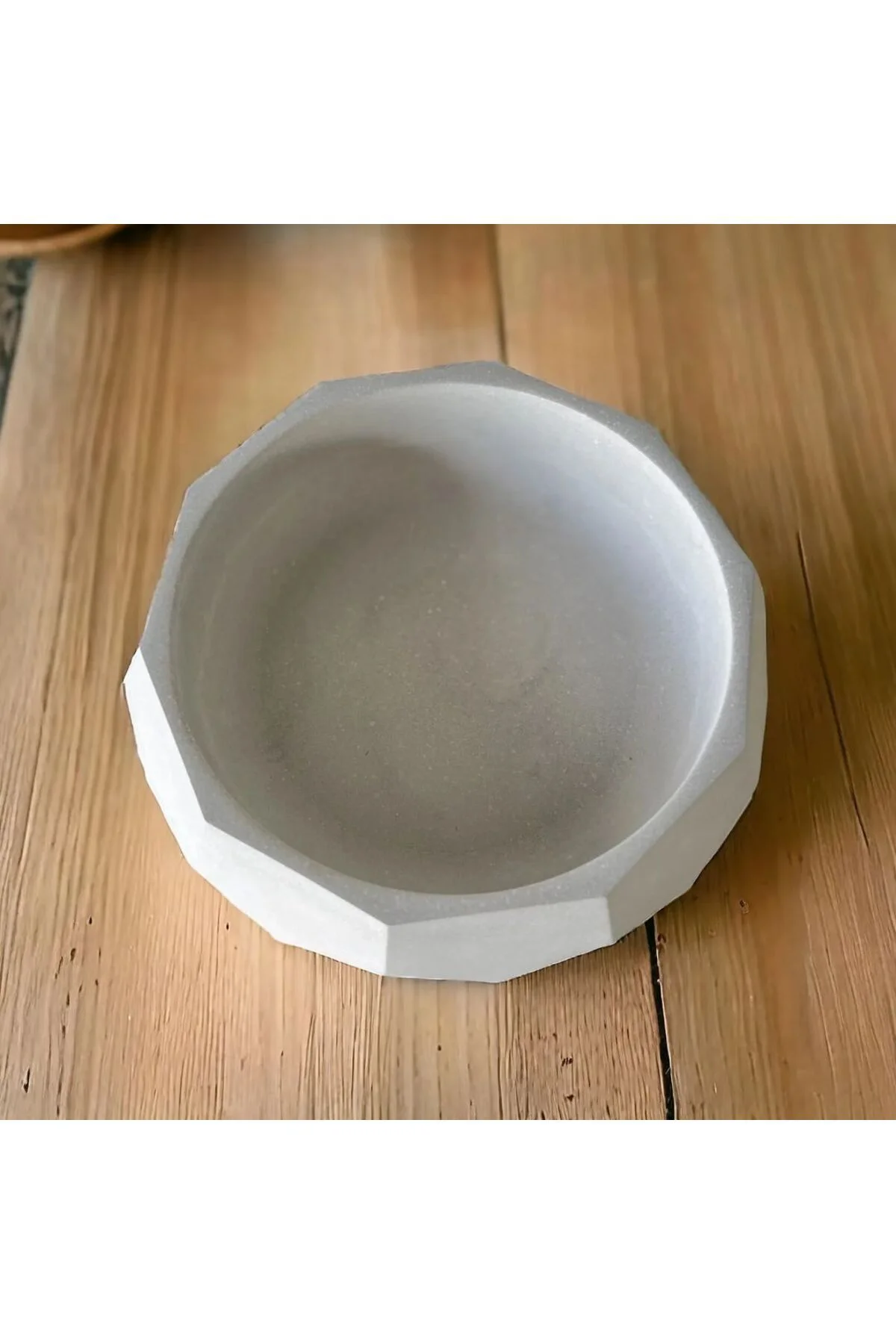Geometrik Beton Bonsai ve aranjman saksısı açık renk