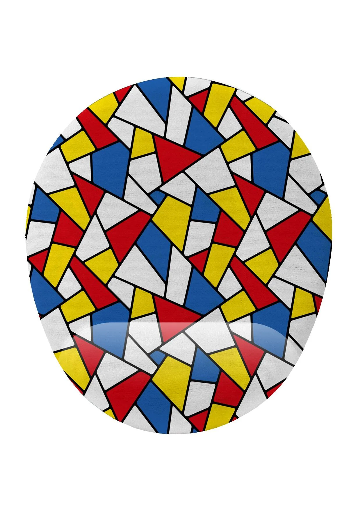 Geometrik Desenli Bilek Destekli Mouse Pad Ergonomik Kaymaz Taban Mousepad Fare Altlığı