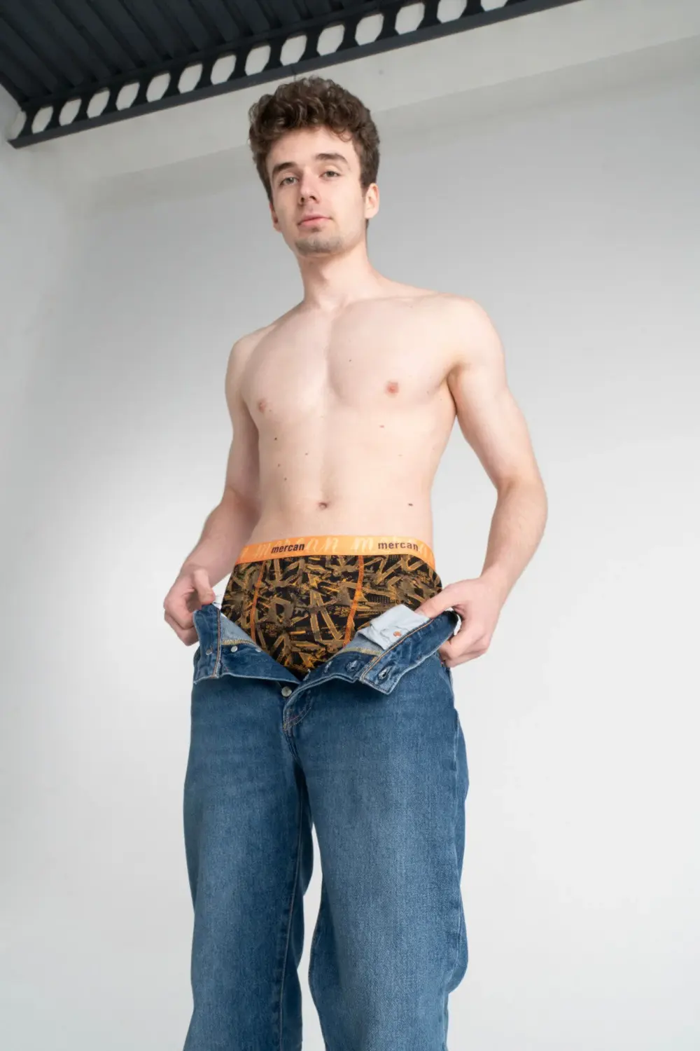 Geometrik Desenli Likralı Pamuklu Baskılı Erkek Boxer