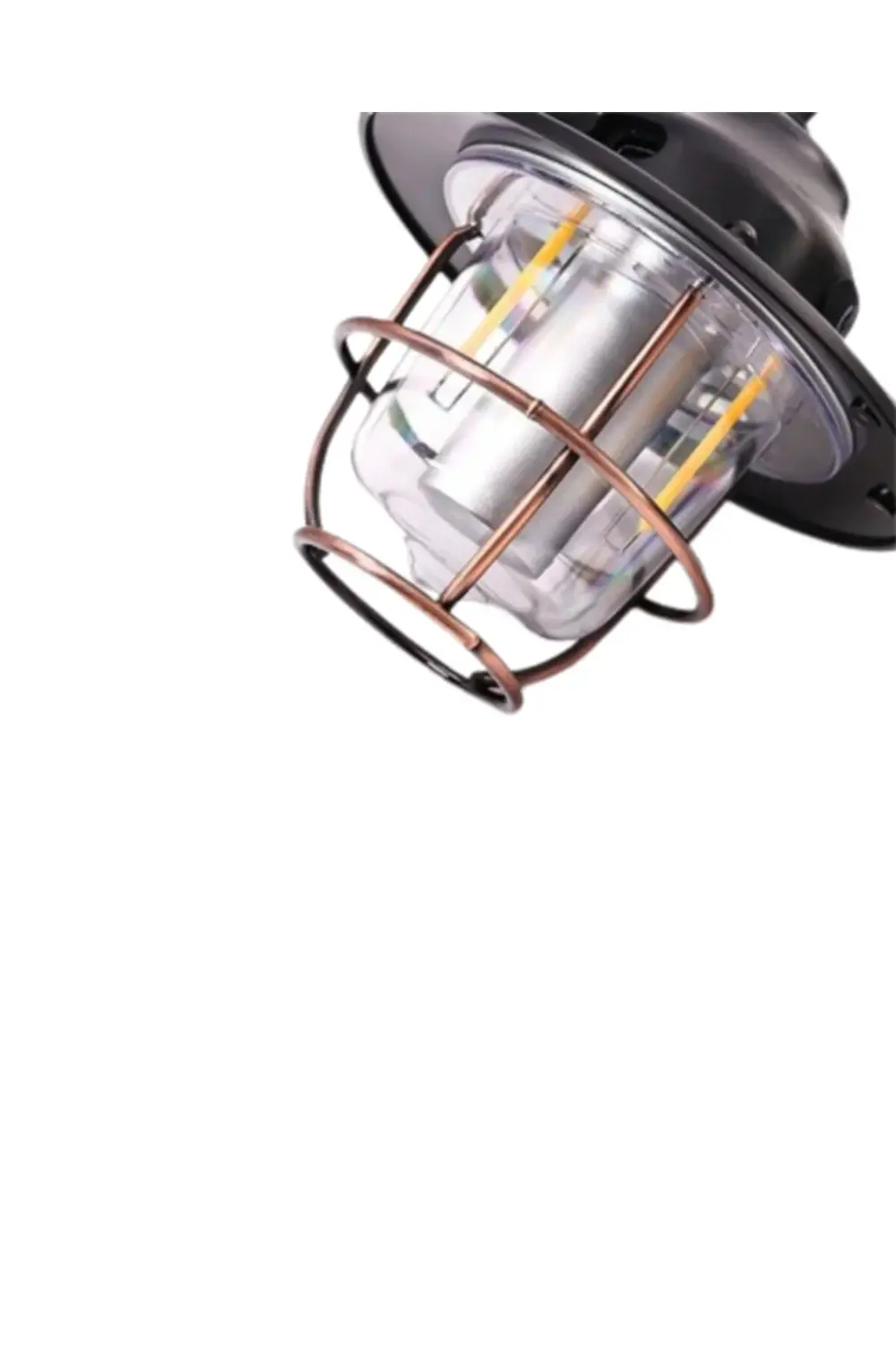 Geometrik Tasarımlı Vintage Kamp Lambası – Type-C Şarj, Ayarlanab