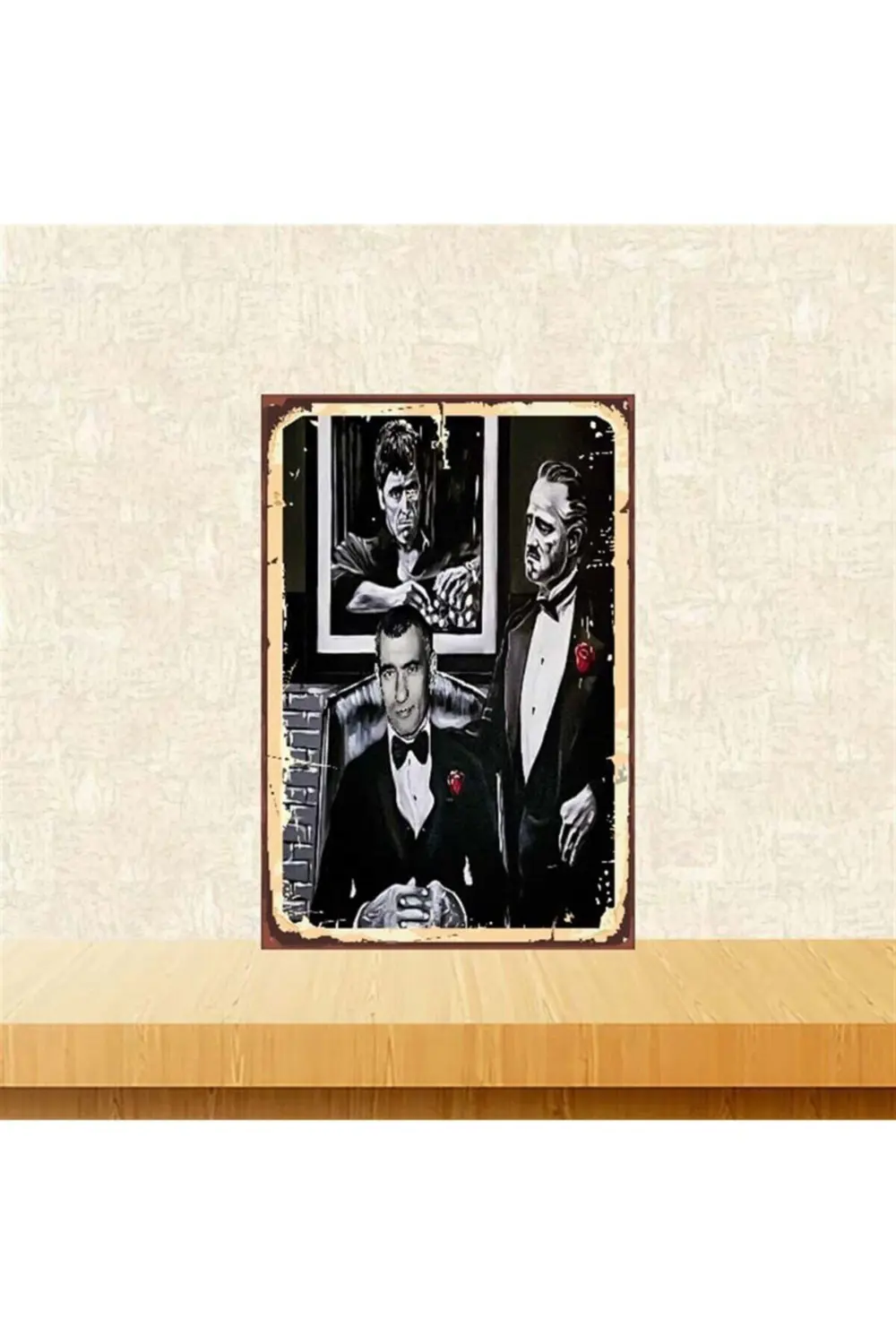 Gerçek Baba Yılmaz Güney 20-30 Cm Retro Ahşap Poster