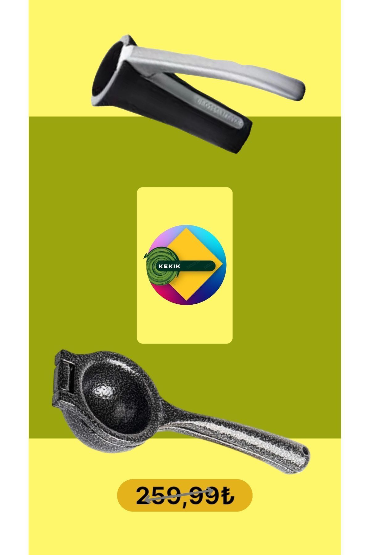 Kekikdükkan Gerçek Döküm Narenciye Limon Sıkacağı & Ceviz Fındık Kıracağı