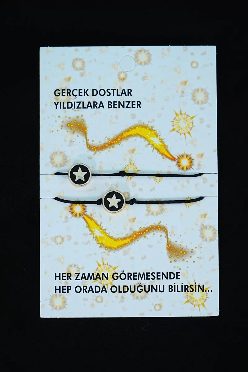 Gerçek Dostlar Yıldızlara Benzer - Arkadaş Şans Bilekliği