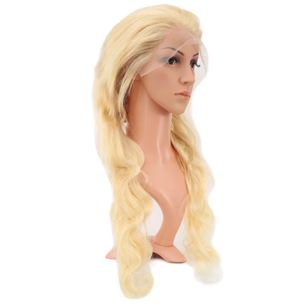 Gerçek Front Lace Daalı Platin Tül Peruk / 75/80cm