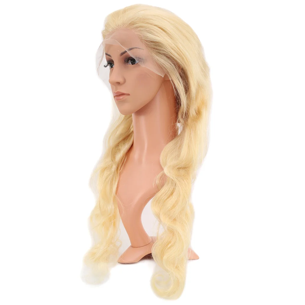 Gerçek Front Lace Daalı Platin Tül Peruk / 75/80cm