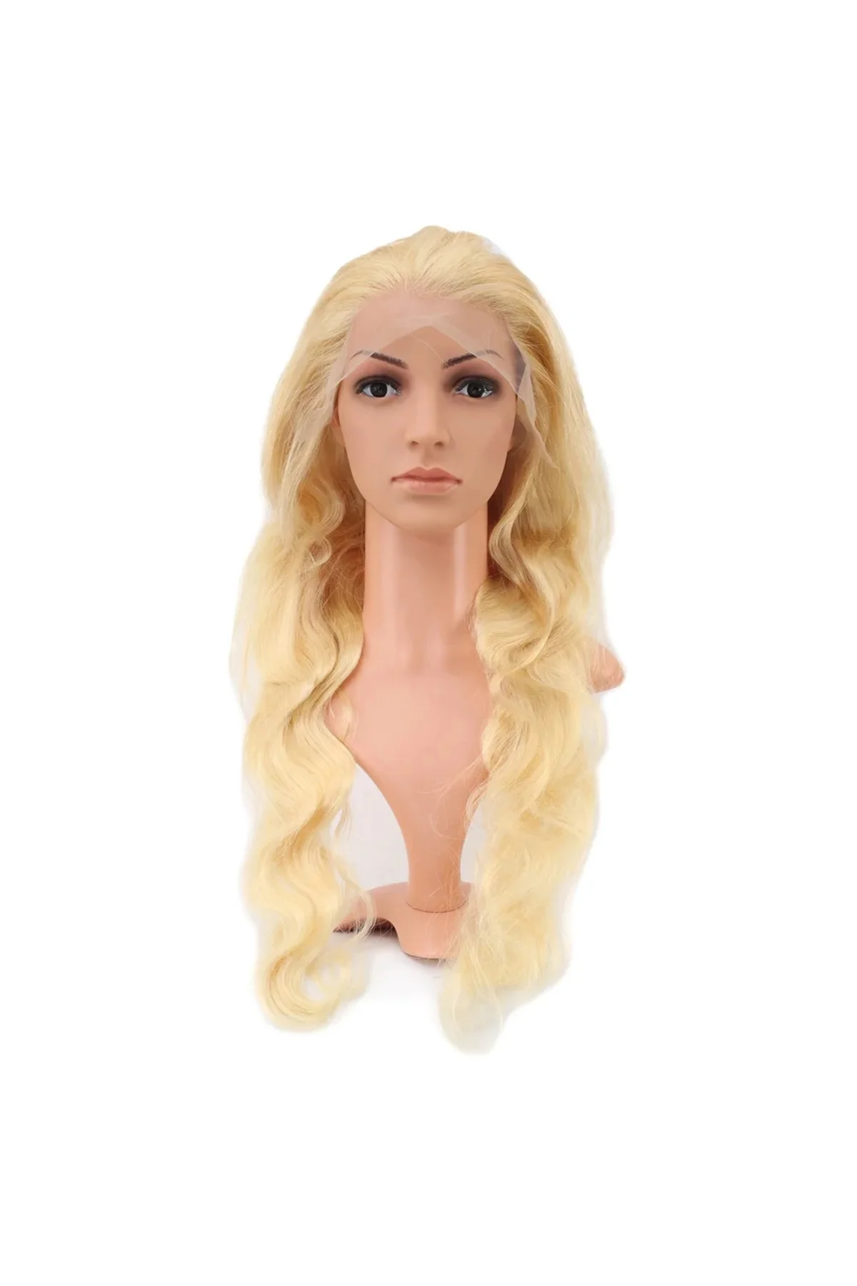 Gerçek Front Lace Dalgalı Platin Tül Peruk - 75-80cm