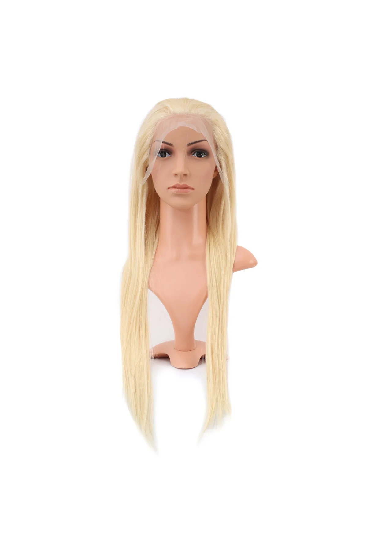 Gerçek Front Lace Düz Platin Tül Peruk / 65/70cm