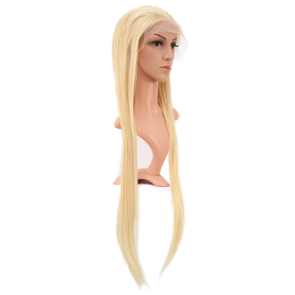 Gerçek Front Lace Düz Platin Tül Peruk / 85/90cm