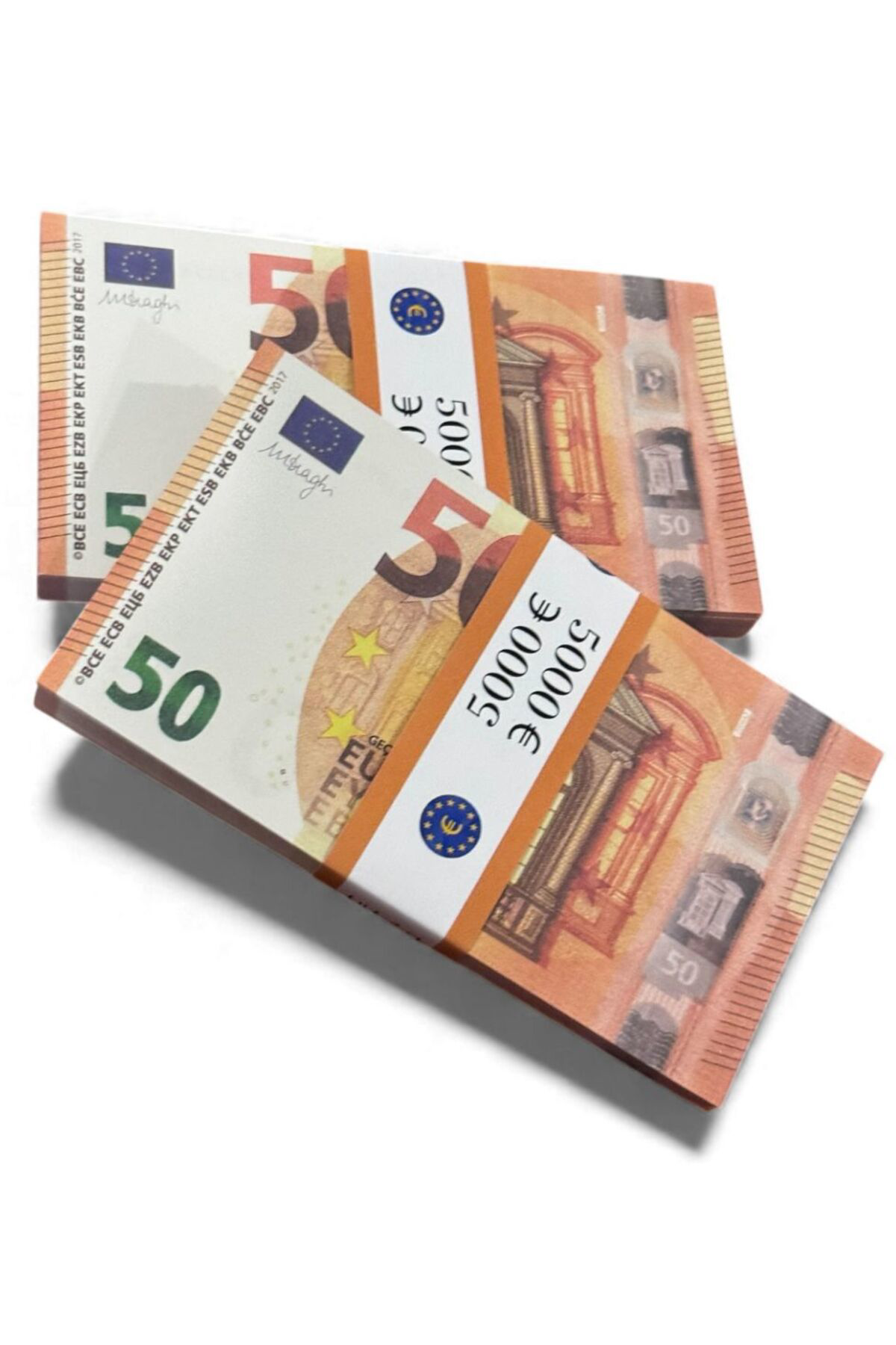 Gerçek Görünümlü 2 Deste 50 € Oyun Parası – Düğün Atma, Koleksiyo