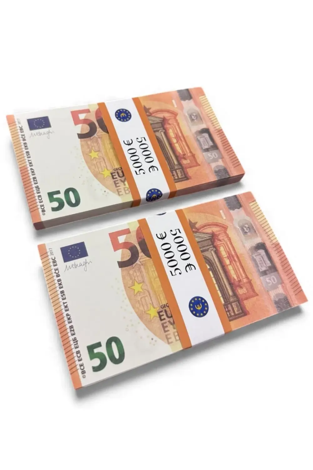 Gerçek Görünümlü 2 Deste 50 € Oyun Parası – Düğün Atma, Koleksiyo