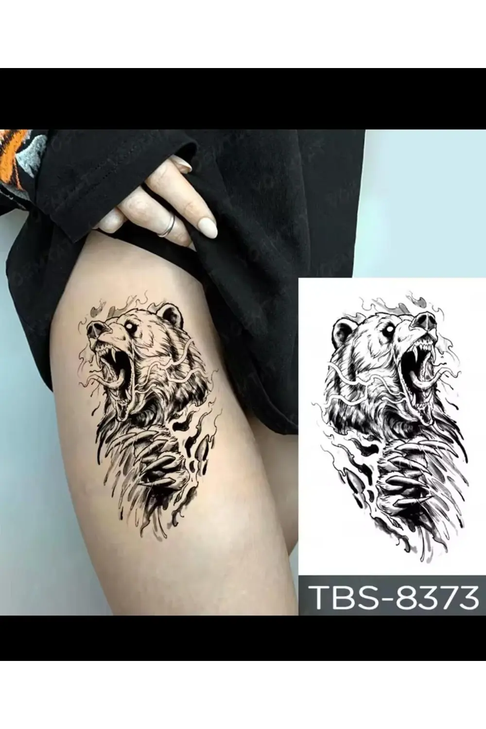 Arescollection Gerçek Görünümlü 3 D Suya Denize Dayanıklı Geçici Dövme Holiday T