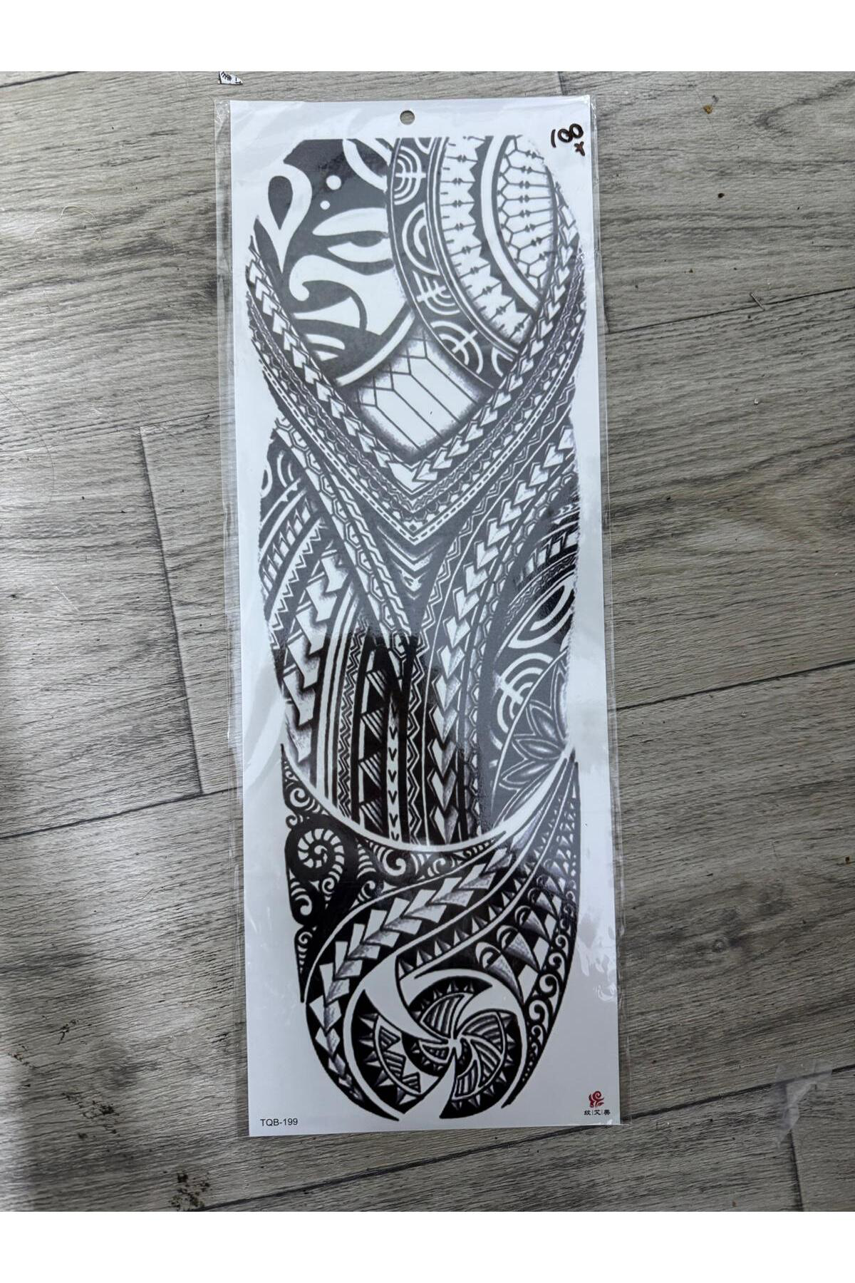 Gerçek Görünümlü 3d Suya Dayanıklı Kol Bacak Kaplama Geçici Dövme