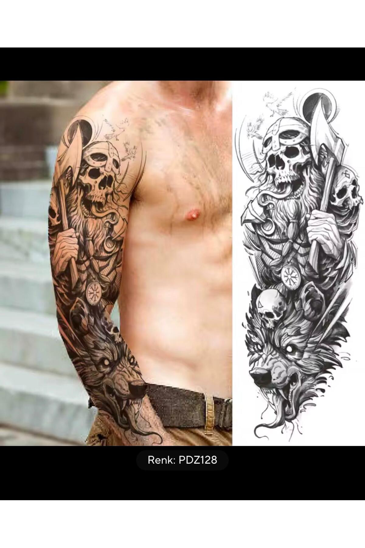 gerçek görünümlü 3d suya dayanıklı kol bacak kaplama geçici dövme