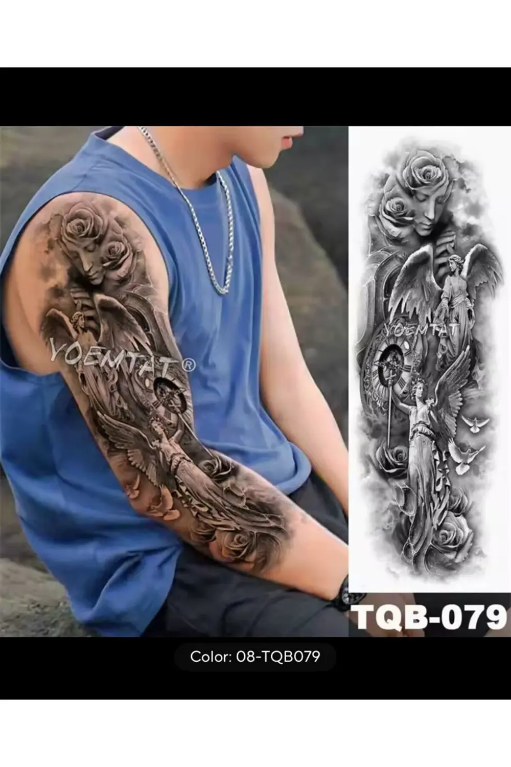 gerçek görünümlü 3d suya dayanıklı kol bacak kaplama geçici dövme