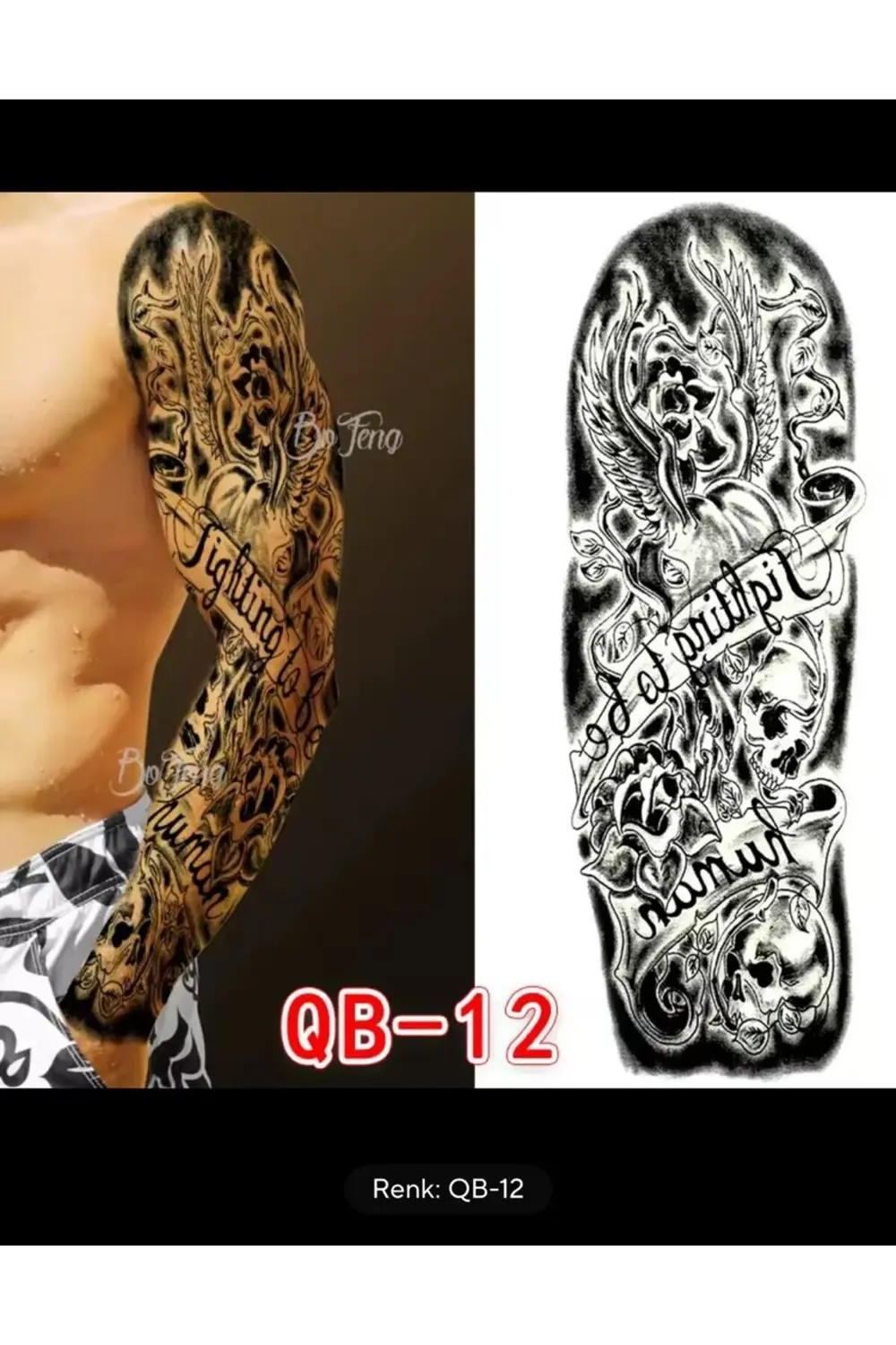 gerçek görünümlü 3d suya dayanıklı kol bacak kaplama geçici dövme