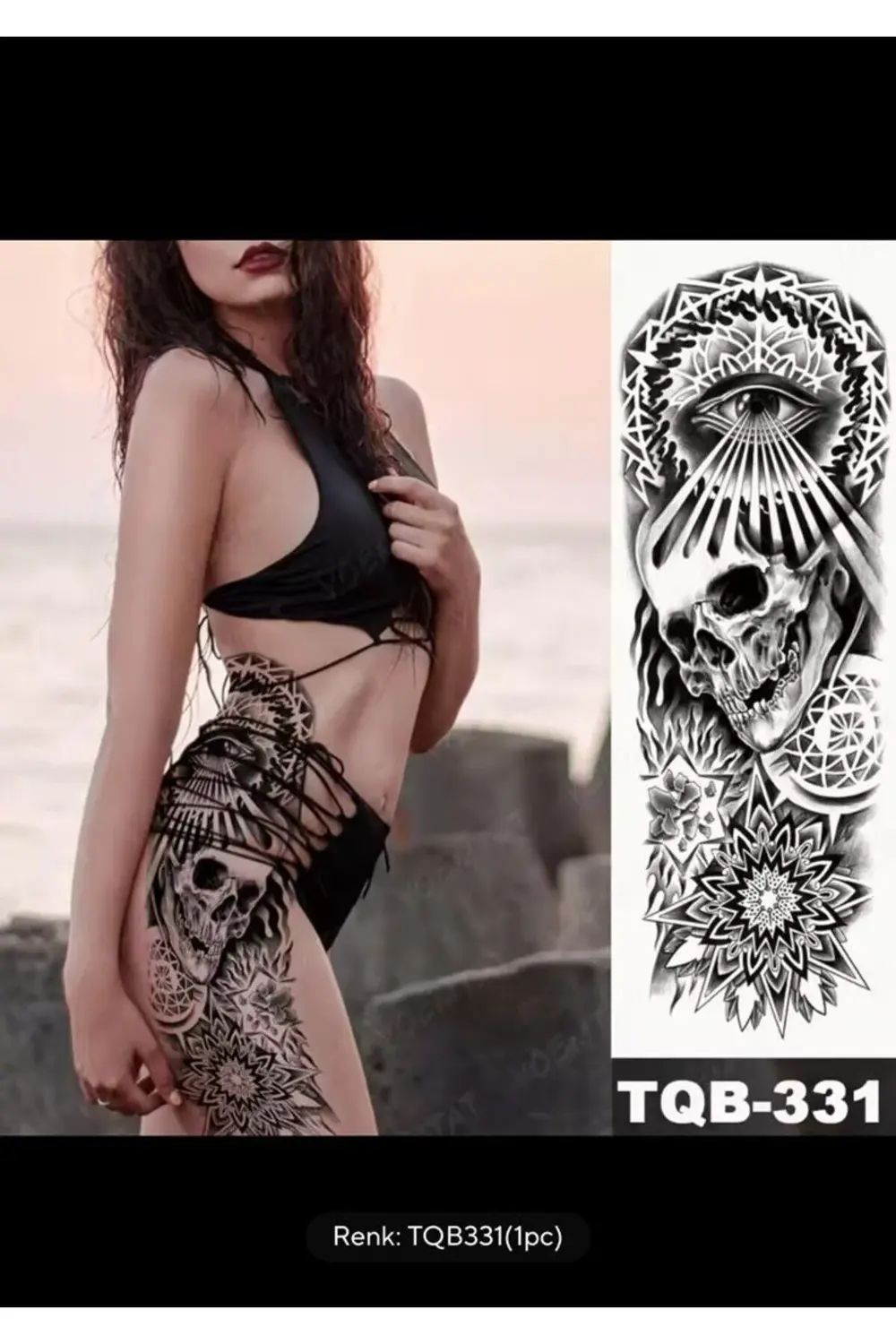 gerçek görünümlü 3d suya dayanıklı kol bacak kaplama geçici dövme