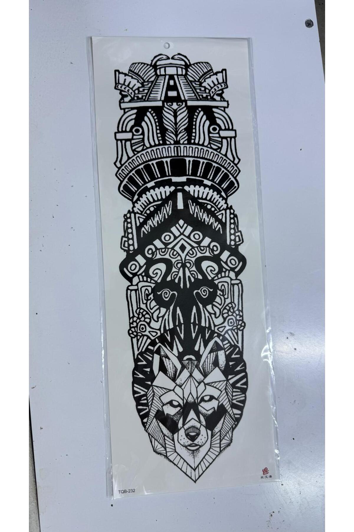 gerçek görünümlü suya dayanıklı kol kaplama tribal geçici dövme