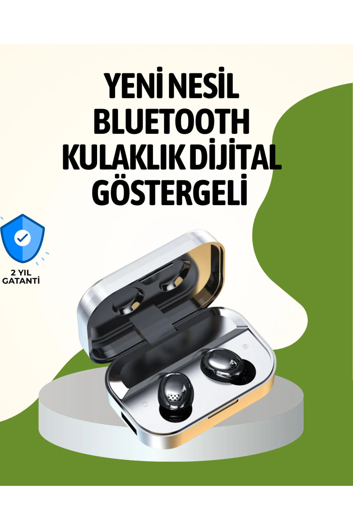 Gerçek Kablosuz Kulaklık – Bluetooth 5.0 Şarj Kutulu Parmak İzi Kontrollü