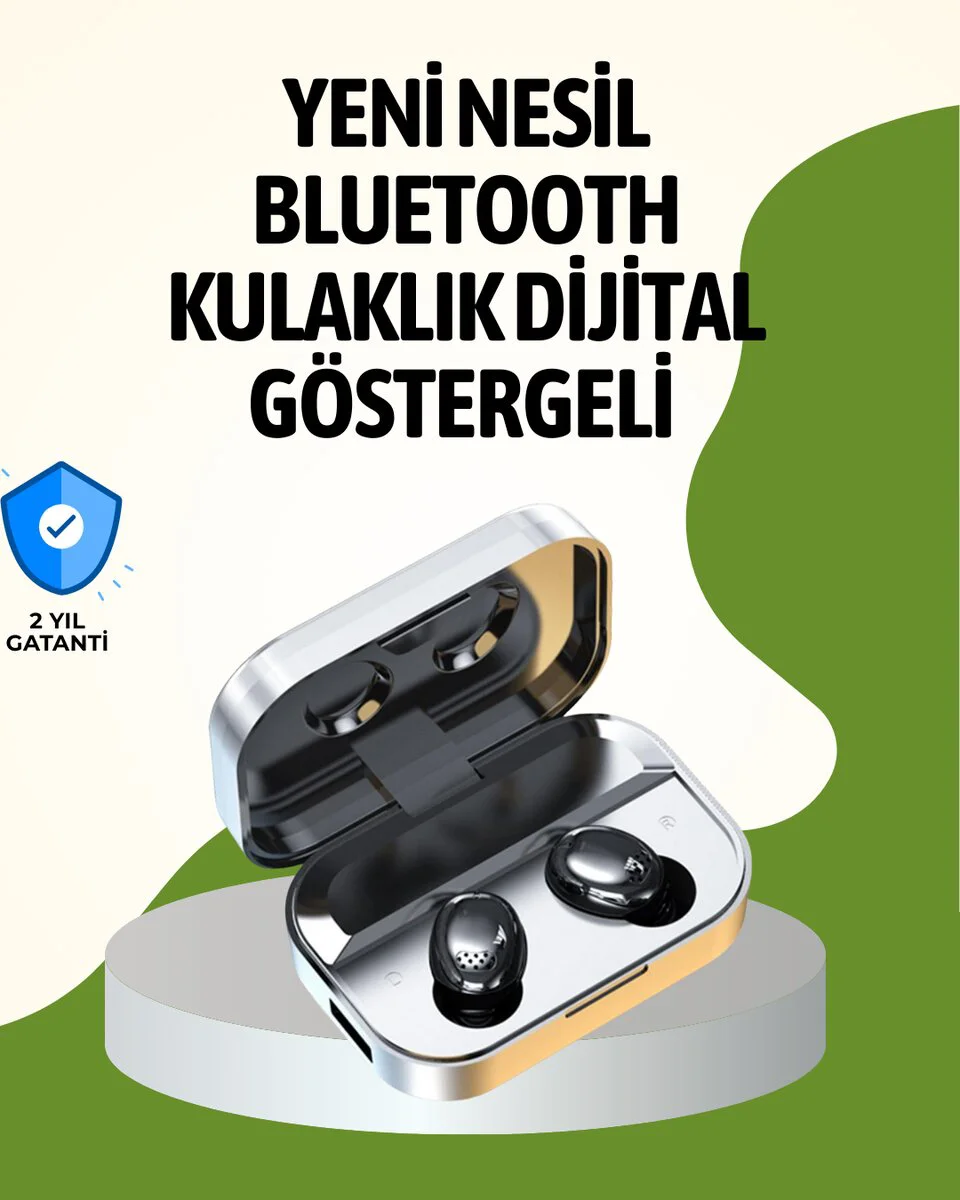Gerçek Kablosuz Kulaklık - Bluetooth 5.0 Şarj Kutulu Parmak İzi Kontrollü