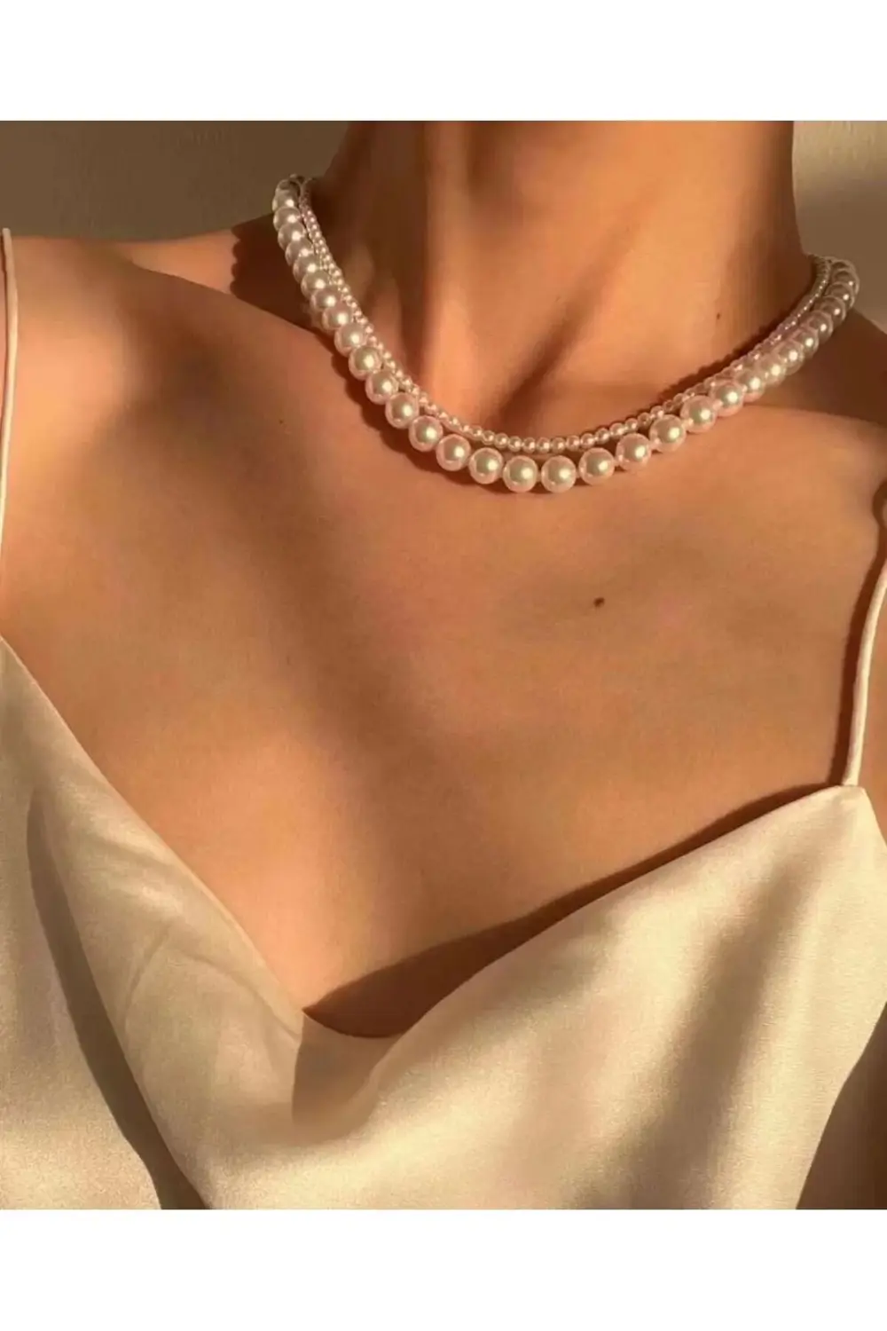 Gerçek Mayorka İnci Set Kolye Takımı