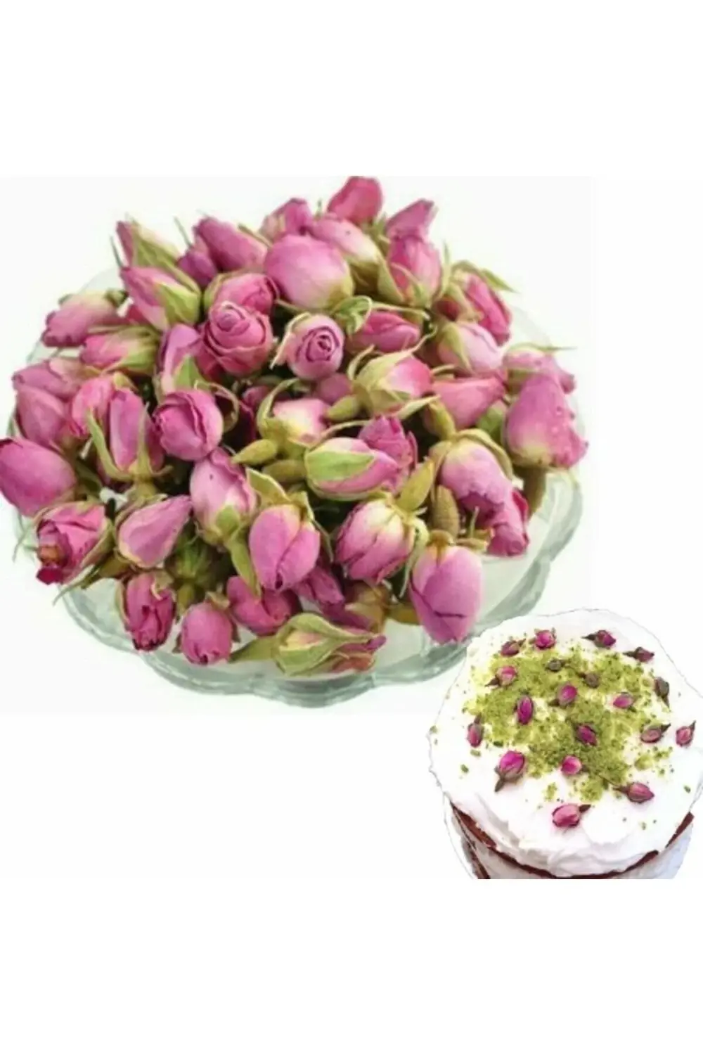 Gerçek Yenilebilir Kuru Gül Pasta-cupcake-kek Süsü (50 Gr)