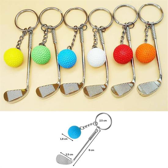 Gerçekçi Golf Tasarımlı Şık Anahtarlık Kolye Çanta Süsü Golf Keyc