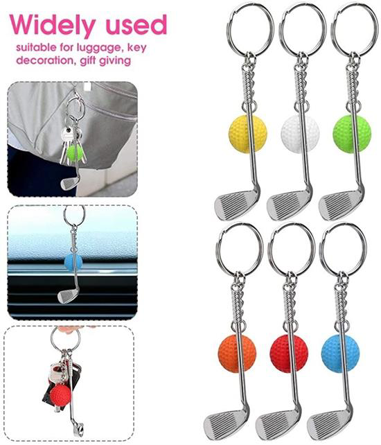 Gerçekçi Golf Tasarımlı Şık Anahtarlık Kolye Çanta Süsü Golf Keyc