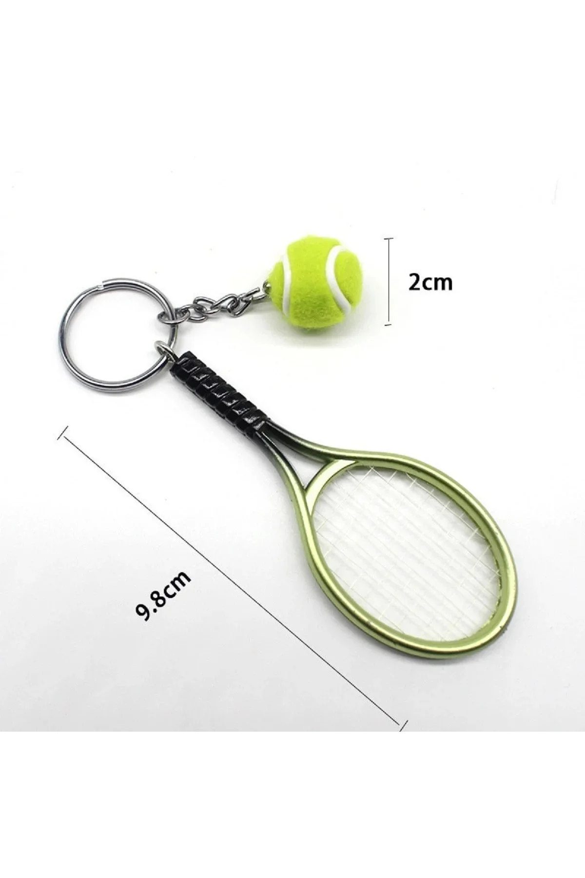 Gerçekçi Tenis Raketi Tasarımlı Şık Anahtarlık Kolye Çanta Süsü Tennis Keychain Gerçekçi Tenis Raketi Tasarımlı Şık Anahtarlık Kolye Çanta Süsü Tennis Keychain