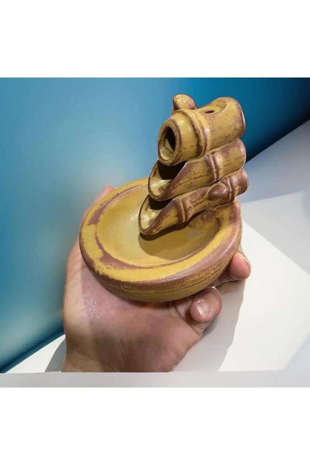 Geri Akışlı Bambu Seramik Tütsülük